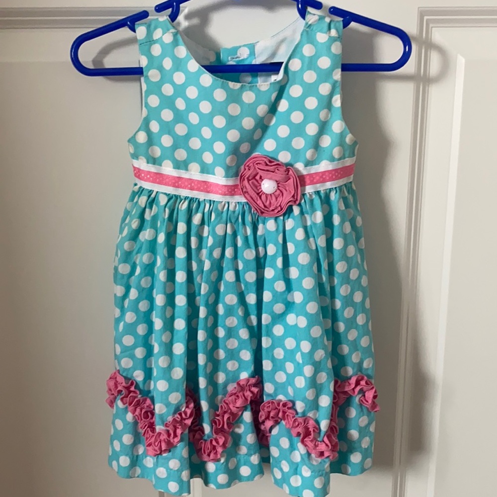 Polka dot dress  Easter dress 12 months boutique